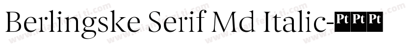 Berlingske Serif Md Italic字体转换
